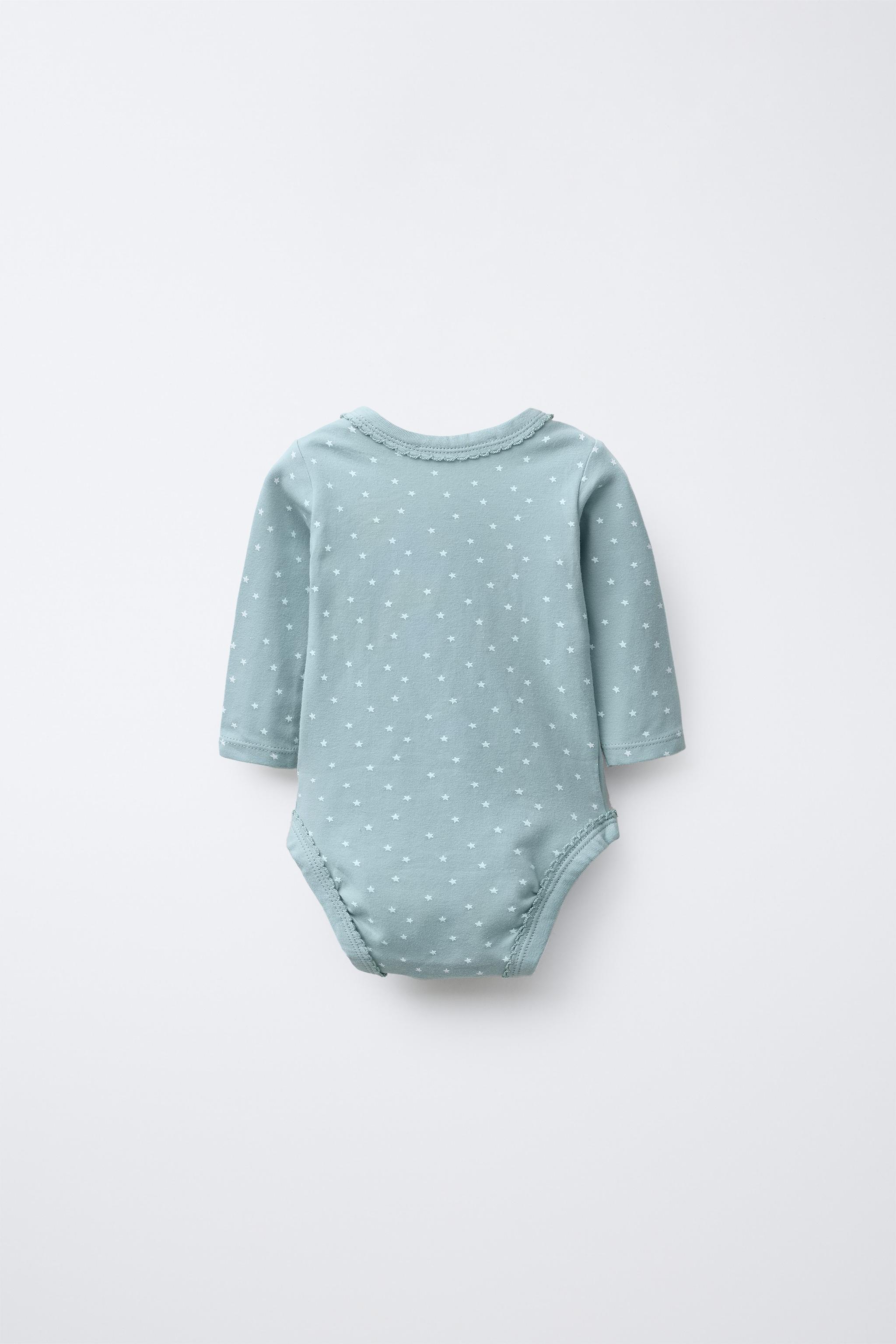 THREE-PACK OF KIMONO NECK STAR BODYSUITS